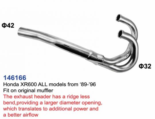 Exhaust Header Honda XR600 ALL models