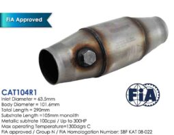 FIA APPROVED CATALYTIC CONVERTERS